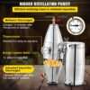 VEVOR 70L 18.5Gal Water Alcohol Distiller 304 Stainless Steel Alcohol Still Wine Making Boiler Home Kit with Thermometer for Whiskey Brandy Essential, Sliver - Image 5